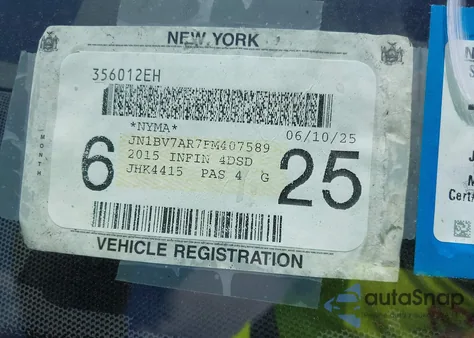 2015 Infiniti Q50 from USA, damaged, VIN JN1BV7AR7FM407589